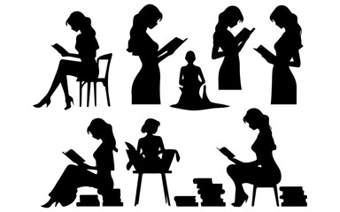 Empowering Women: Illustration of Women Reading a Book