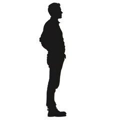 Fototapeta premium A man is standing in front of a white background Isolated on transparent background, PNG