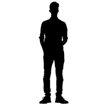 recommend clip art: A man is standing in front of a white background Isolated on transparent background, PNG