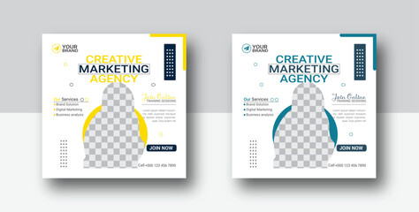 Obraz premium Business webinar editable business webinar social midia post vactor banner tamplate.Business conference flayer creative digital marketing corporate social midia post.see less