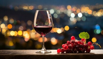 red wine and grapes - obrazy, fototapety, plakaty
