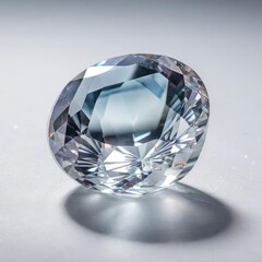 gemstones and diamond on white background
