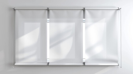 roller blinds on white background