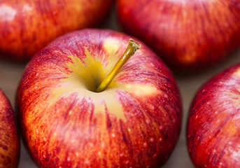 Fototapeta na wymiar Close up ripe red apple