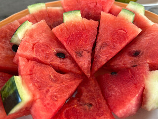 fresh and tasty watermelon slices