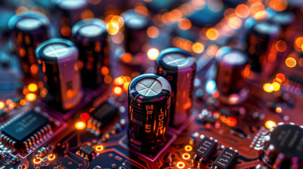 Close Up of a Circuit Board With Electronic Components