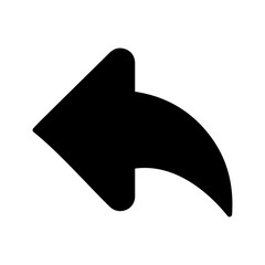Left Back Arrow Vector Icon