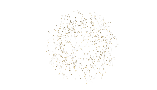Multi color connected lines and dots network 3d illustration