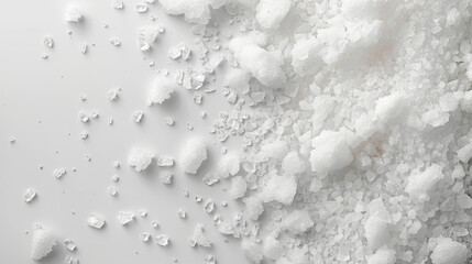 salt on white background