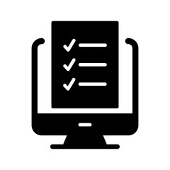 Fototapeta premium Online Quiz Vector Icon