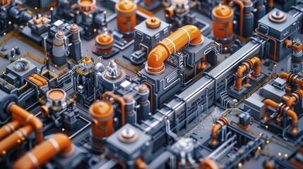 Fototapeta premium Using IoT, data from sensors predicts maintenance needs, reducing downtime and extending asset lifespan.