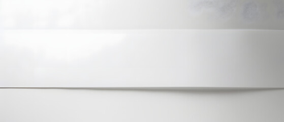 Blank White Ribbon Isolated on a White Background