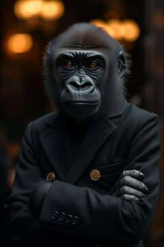 Gorilla Avatar in a Business Suit