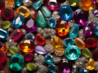 background of colorful gems texture