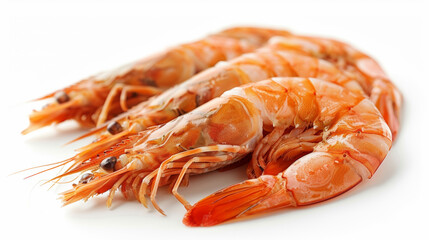 shrimp on white background