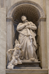 Sculpture of the St. Philip Neri, founder congregation of Oratorians in the interior of St. Peter's Cathedral in the Vatican - 752261600