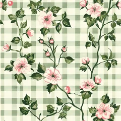Tuinposter watercolor illustration of floral pattern . ai generated © Andrei