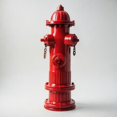 red fire hydrant on white

