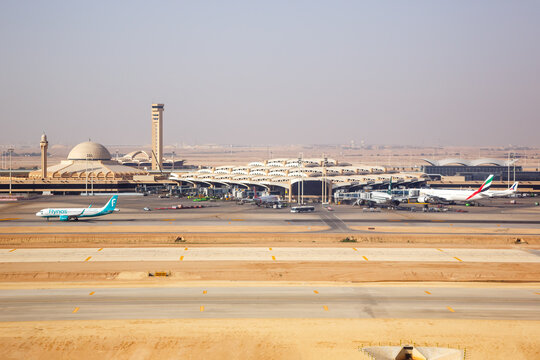 Aerial view photo of Riyadh International Airport in Saudi Arabia