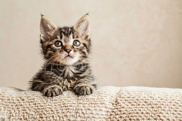 a cutest cat looking up professional photography