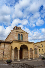 Fototapeta na wymiar Santa Maria Infraportas church in Foligno, Perugia, Italy