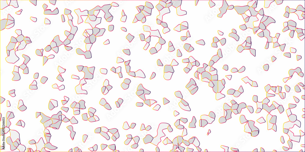 Poster abstract multi color and white broken stained glass background. 3d shapes voronoi diagram seamless g