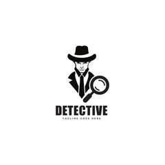 Detective logo icon vector template
