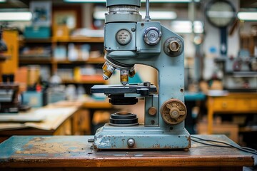 experiments and practical work with a microscope in the laboratory professional photography