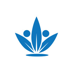 Green leaf logo vector element symbol template