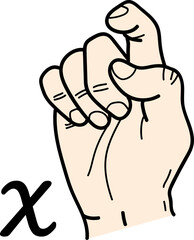 수화 알파벳 손 손가락 gestures
