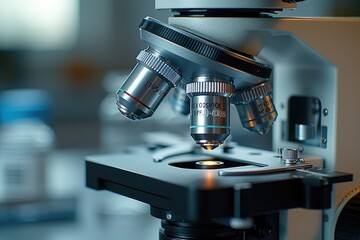 experiments and practical work with a microscope in the laboratory professional photography