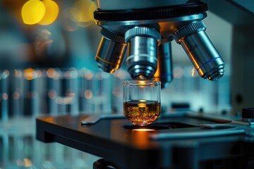 experiments and practical work with a microscope in the laboratory professional photography