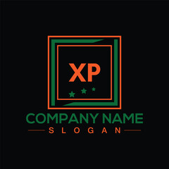 Creative square XP letter logo design
