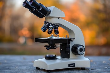 experiments and practical work with a microscope in the laboratory professional photography