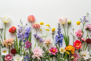 Obraz na płótnie Canvas KS A frame of a variety of flower arrangements for your.