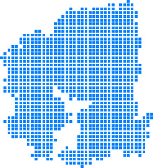 Obraz premium South Korea map