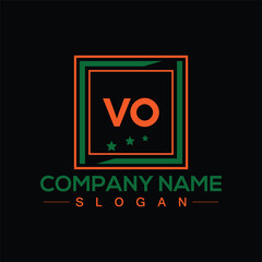 Creative letter VO unique logo design vector and Illustration