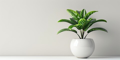 plant vase isolated on white empty space