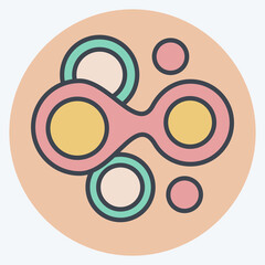 Icon Cells. related to Biochemistry symbol. color mate style. simple design editable. simple illustration
