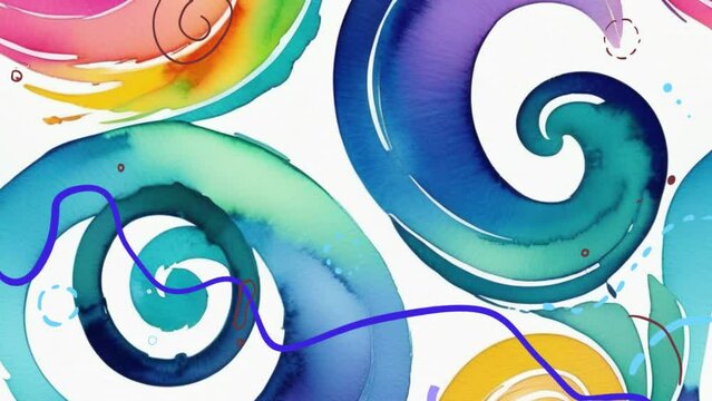 abstract watercolor background with circles