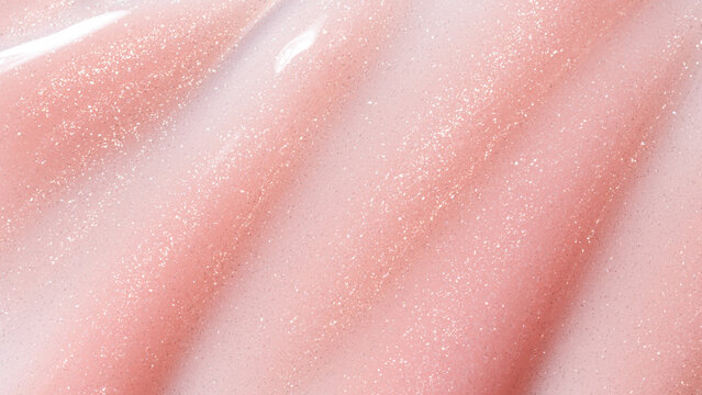 Pink nail polish texture with shimmer