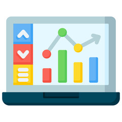 Stock Chart Icon Vector