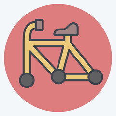 Icon Frame related to Bicycle symbol. color mate style. simple design editable. simple illustration