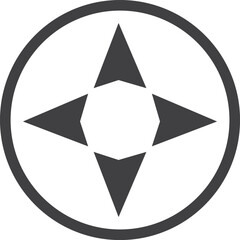 Four way arrow joystick icon. Editable vector illustration stroke.  © XICONS