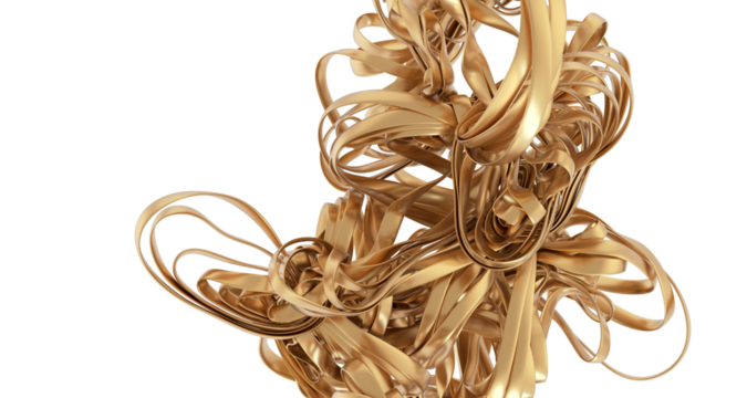 Shiny yellow leaf gold foil texture