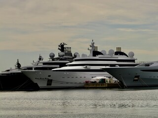 Boats in the harbor of Marina Port Tarraco, Tarragona, Mediterranean sea cost of Spain