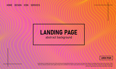 Abstract Dotted Wave Background for Landing page. Vector Illustration
