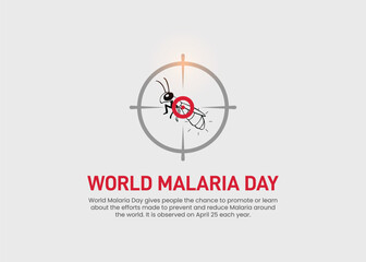 World Malaria Day. Malaria day creative concept. Dengue day creative vector illustration. 