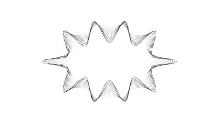 Abstract vector flowing dots particles on isolated background. Particle wave vector element