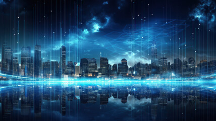 Naklejka premium City in the night